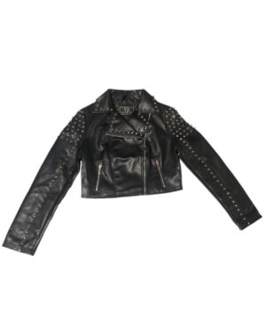 Campera biker de eco cuero.