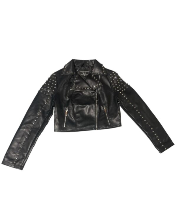 Campera biker de eco cuero.